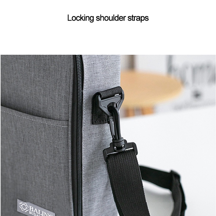 Túi Đựng Hộp Cơm Trưa Giữ Nhiệt Chống Nước Bằng Vải Oxford Cho Nam Và Nữ Ốp