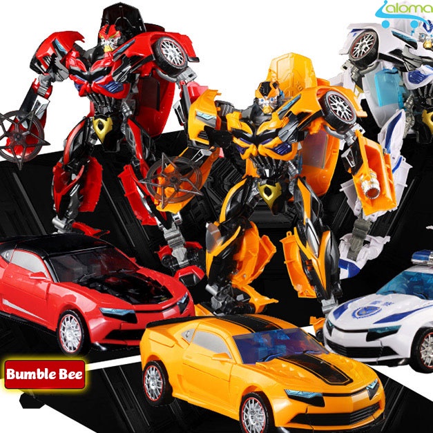 Robot biến hình ô tô Transformer cao 35cm mẫu Bumble Bee 6699-5D thay đổi linh hoạt các khớp nối