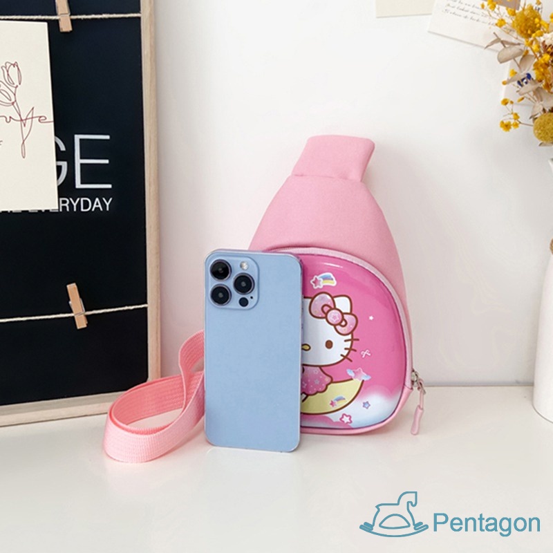 Túi Đeo Chéo Siêu Nhẹ In Họa Tiết Hoạt Hình Phong Cách Hàn Quốc Cho Bé