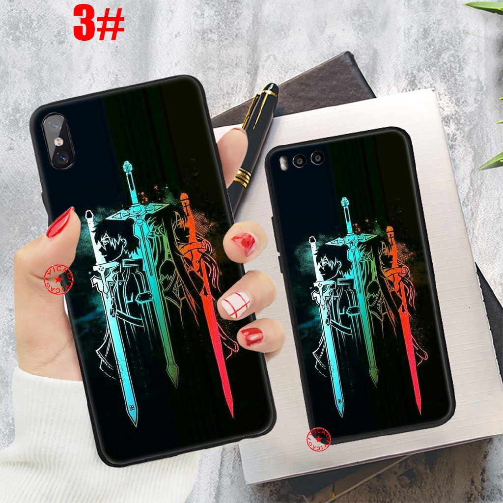 Ốp điện thoại silicon mềm in hình anime Sword Art Online cho Xiaomi Mi 6 8 9 SE Pro Lite CC9 CC9E F1 Mi8 Mi9 mã AC184