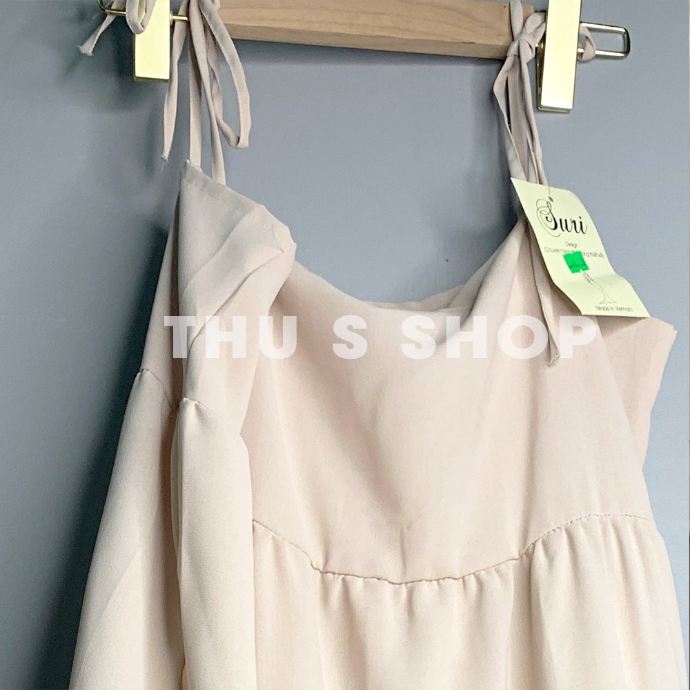 Váy Babydoll dáng dài form rộng THUS, Đầm maxi 2 dây dáng suông phong cách Hàn Quốc V3C03 | BigBuy360 - bigbuy360.vn