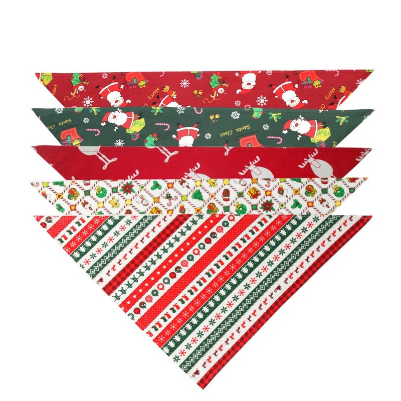 [Merry Christmas] Phụ Kiện Trang Trí Giáng Sinh Cho Thú Cưng Phong Cách Kerchief
