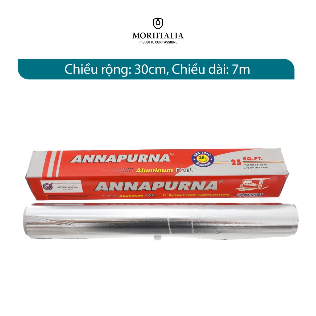 [Mã BMBAU50 giảm 7% tối đa 50K đơn 99K] Màng nhôm TP (giấy bạc) Annapurna bọc thực phẩm Moriitalia MNTP00003117