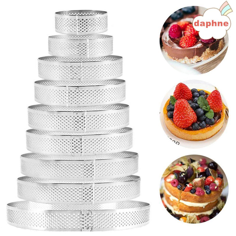 Khuôn làm bánh tart hình tròn bằng thép không gỉ tiện dụng DIY