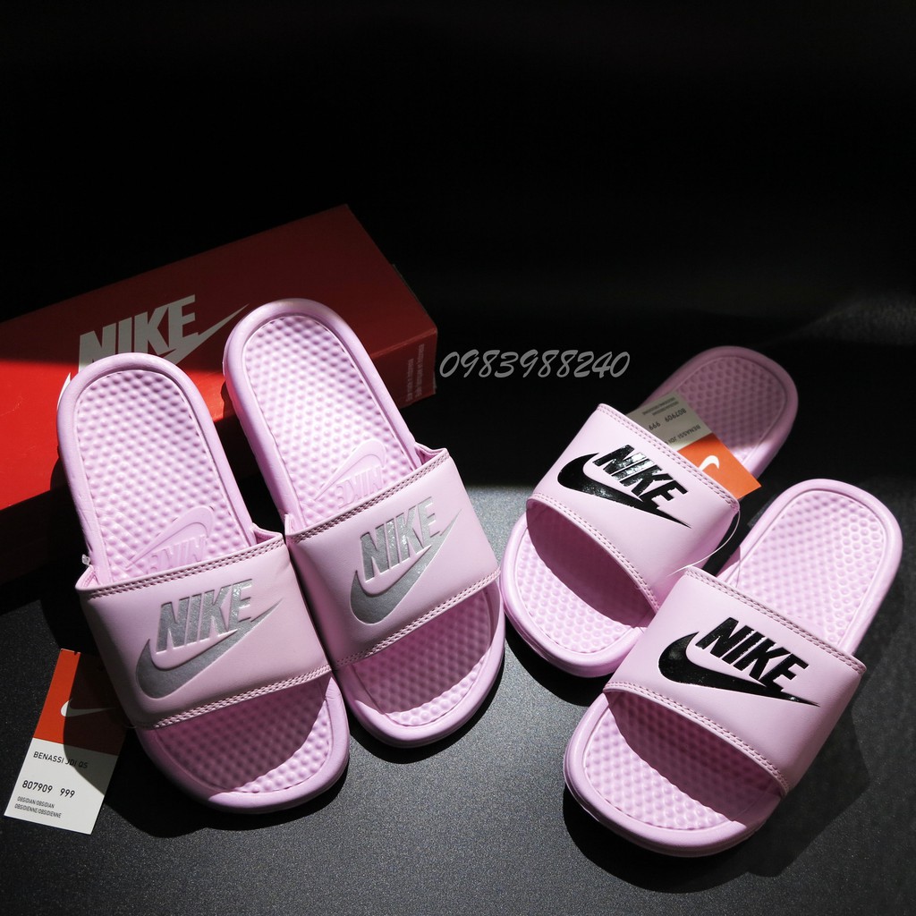 Dép Nike Nk FREE SHIP + hộp hãng + tem tag nike hàng loại 1.1 nike đế mềm êm hot trend quai ngang nam nữ. BH Slippers