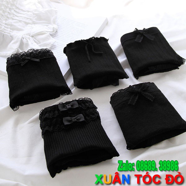 SỈ ZALO RẺ HƠN NHIỀU_ Quần Lót 5 Kiểu Nơ Màu Đen Cute Cực Đẹp 5097 | BigBuy360 - bigbuy360.vn