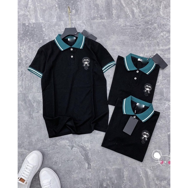 ÁO POLO CỔ VIỀN XANH CHO NỮ