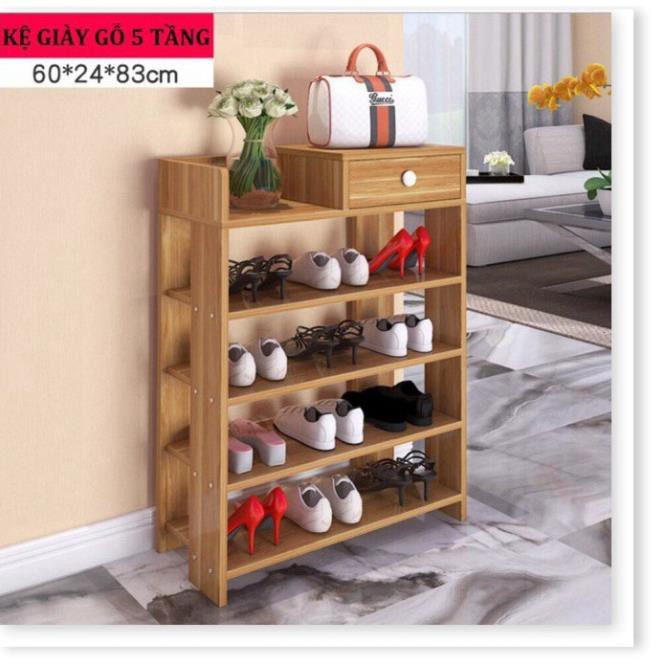 Kệ Để Giày Dép 5 Tầng Bằng Gỗ Giá Rẻ