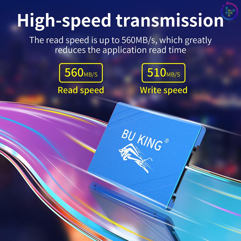 BU KING SSD2.5inch Black Bear Compatibility Speed Transmission &amp; Rock-solid Reliability High-quality Memory Chips Black 120GB