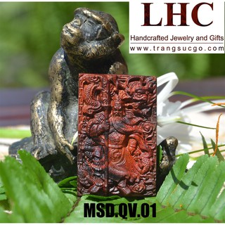 Mặt dây chuyền quan công gỗ sưa đỏ