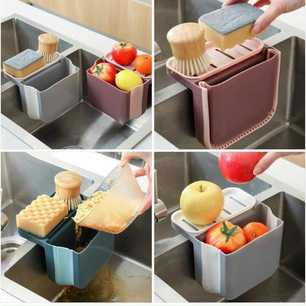 Kệ để bồn rửa bát, lọc rác chữ L siêu tiện dụng