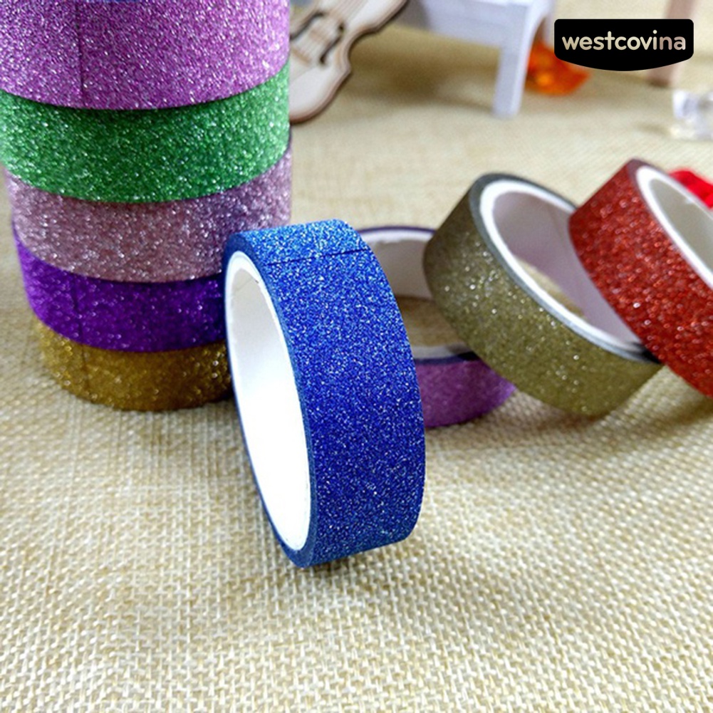 [Hot]✍Bộ 10 Cuộn Băng Dính Washi 1.5cmx3m Dùng Trang Trí Album