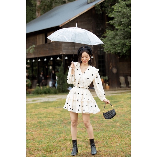 Bèo chấm bi đen - trắng