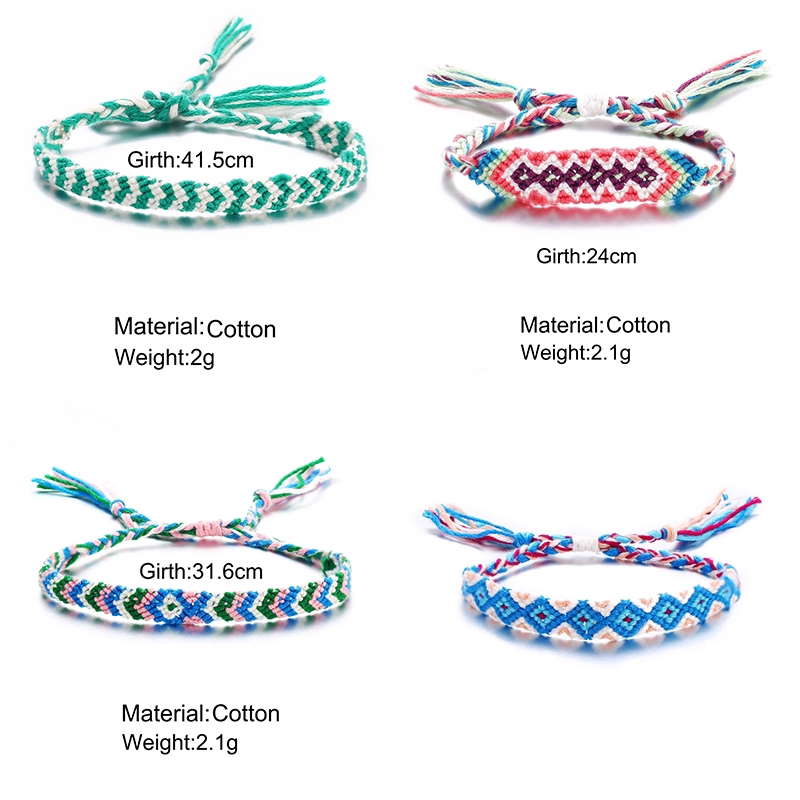 Vòng Tay Dây Cotton Thắt Nút Nhiều Màu Thời Trang Bohemian Cho Nữ | BigBuy360 - bigbuy360.vn