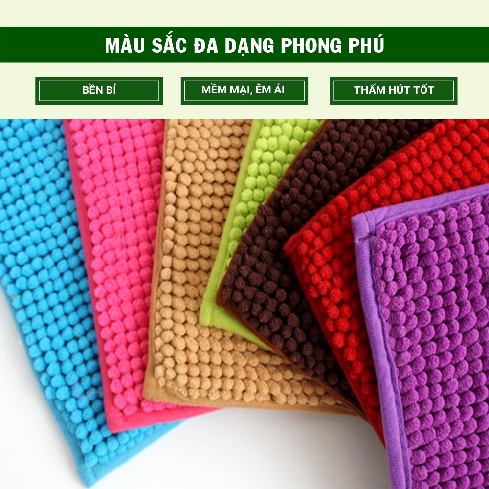 Thảm Chùi Chân San Hô HOMIES Gai Siêu Thấm - Kích Thước 40cm x 60cm