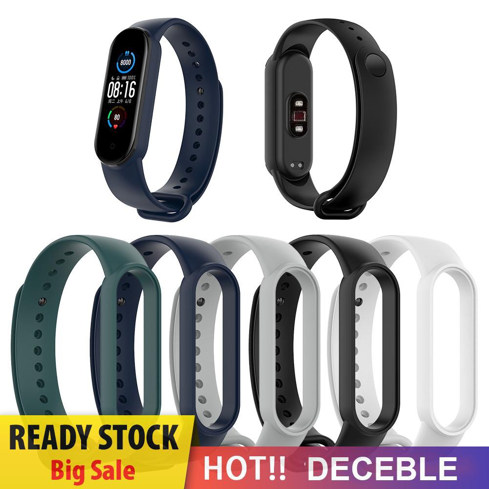 Deceble Silicone Strap for Xiaomi Miband 5/NFC Smart Band Replacement Bracelet Belt