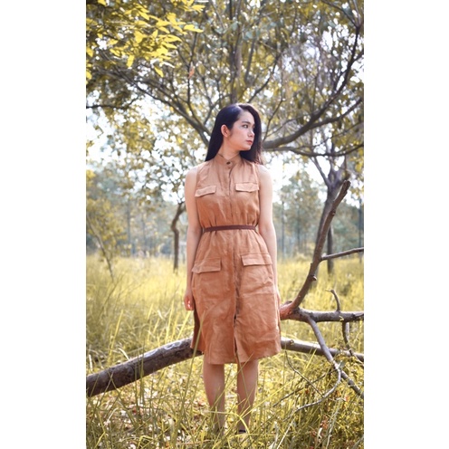 ĐẦM SÁT NÁCH LINEN - Nhà của Moon