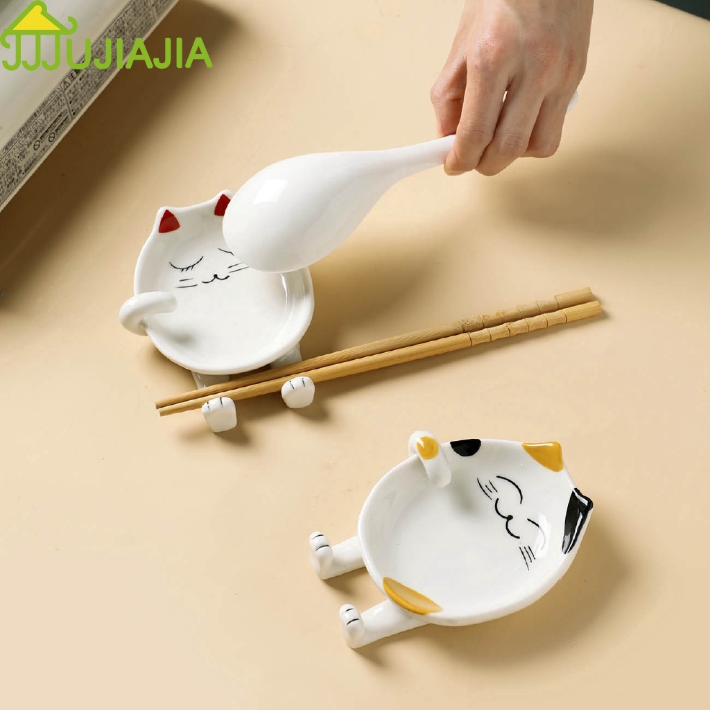 Đế Gác Muỗng Đũa/Nắp Nồi JUJIAJIA Bằng Sứ