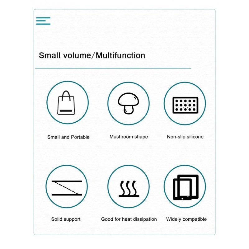 Giá Đỡ Từ Tính Bằng Silicon Chống Trượt Hình Nấm Cho Laptop