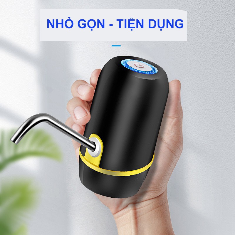 Máy bơm nước bình nước khoáng có vòi - Mini tự động từ bình - Nguồn pin nạp và cổng nguồn USB - Bảo hành 6 tháng