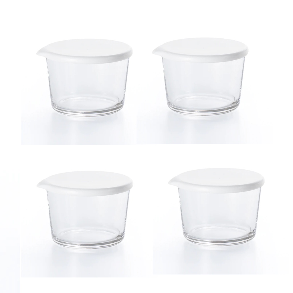 Daiso Japan Hũ Thủy Tinh Colorful Cap White Approx.275Ml