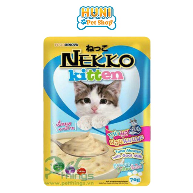 Pate mèo con NEKKO KITTEN, gói 70g - Thức ăn cho mèo Huni Petshop