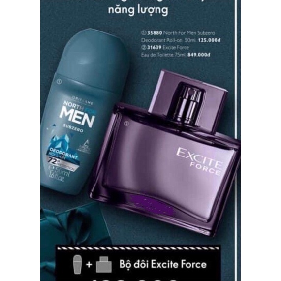 Combo nước hoa nam và lăn khử mùi