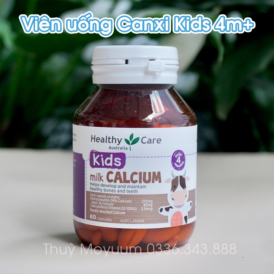 Viên uống DHA và Canxi Milk Healthycare Úc 60 viên cho bé từ 4 tháng