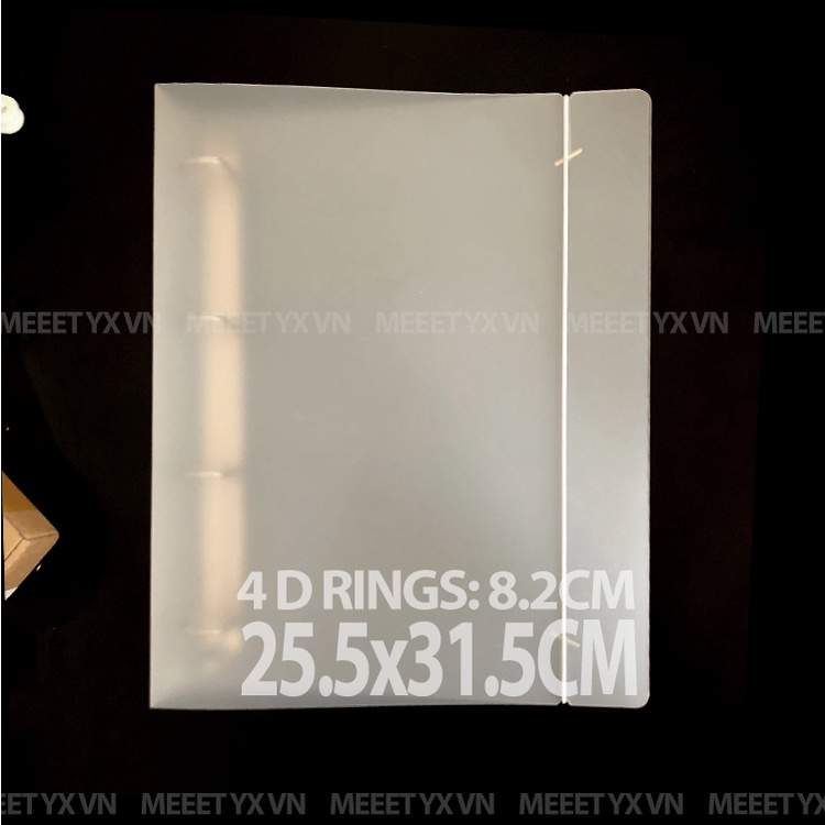 Bìa binder 4 còng chữ O hoặc D màu trắng. Dùng cho Sheet A4 11 lỗ.