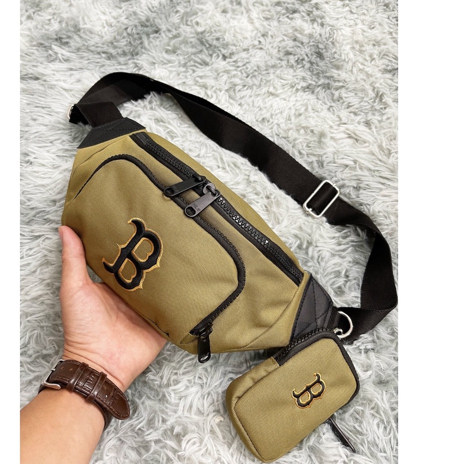 TÚI BAO TỬ M L Be  N.Y MONOGRAM WAIST BAG THỜI TRANG, KÈM TÚI NHỎ, 02 NGĂN, TRẺ TRUNG CÁ TÍNH