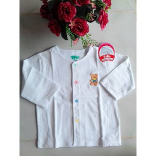 Áo cổ tim tay dài trắng