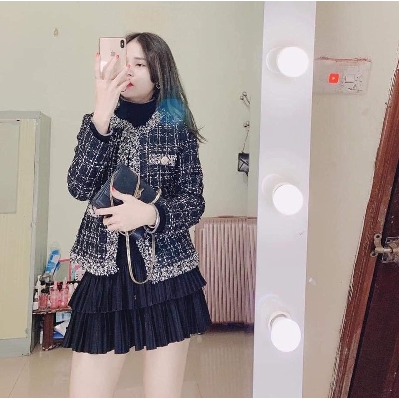 Áo dạ tweed Quảng Châu siêu xinh