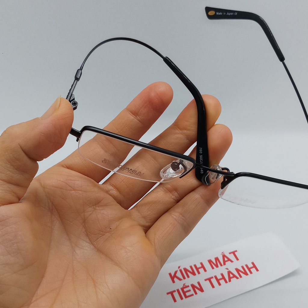 Gọng Titan Dẻo F760 Nửa Viền Chất Đẹp  - Kính Mắt Tiến Thành