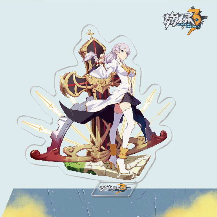 Mô hình Standee HONKAI IMPACT 3 ảnh đứng Tượng Acrylic Anime mica chibi trang trí trưng bày