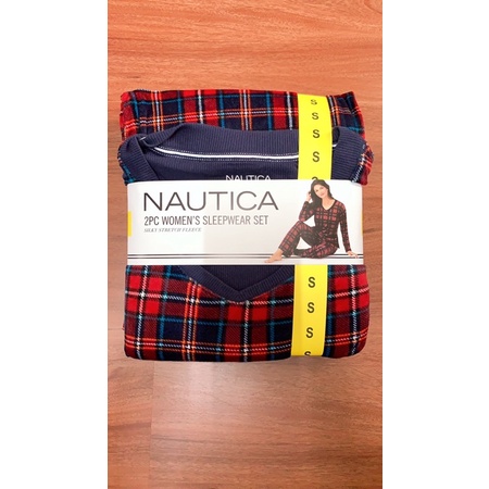 SET ĐỒ NGỦ NAUTICA LADIES' FLEECE PAJAMA SET -BRIDGET PLAID SIZE S