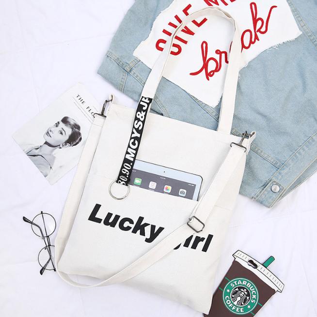 TÚI TOTE VẢI ĐEO CHÉO LUCKY GIRLS