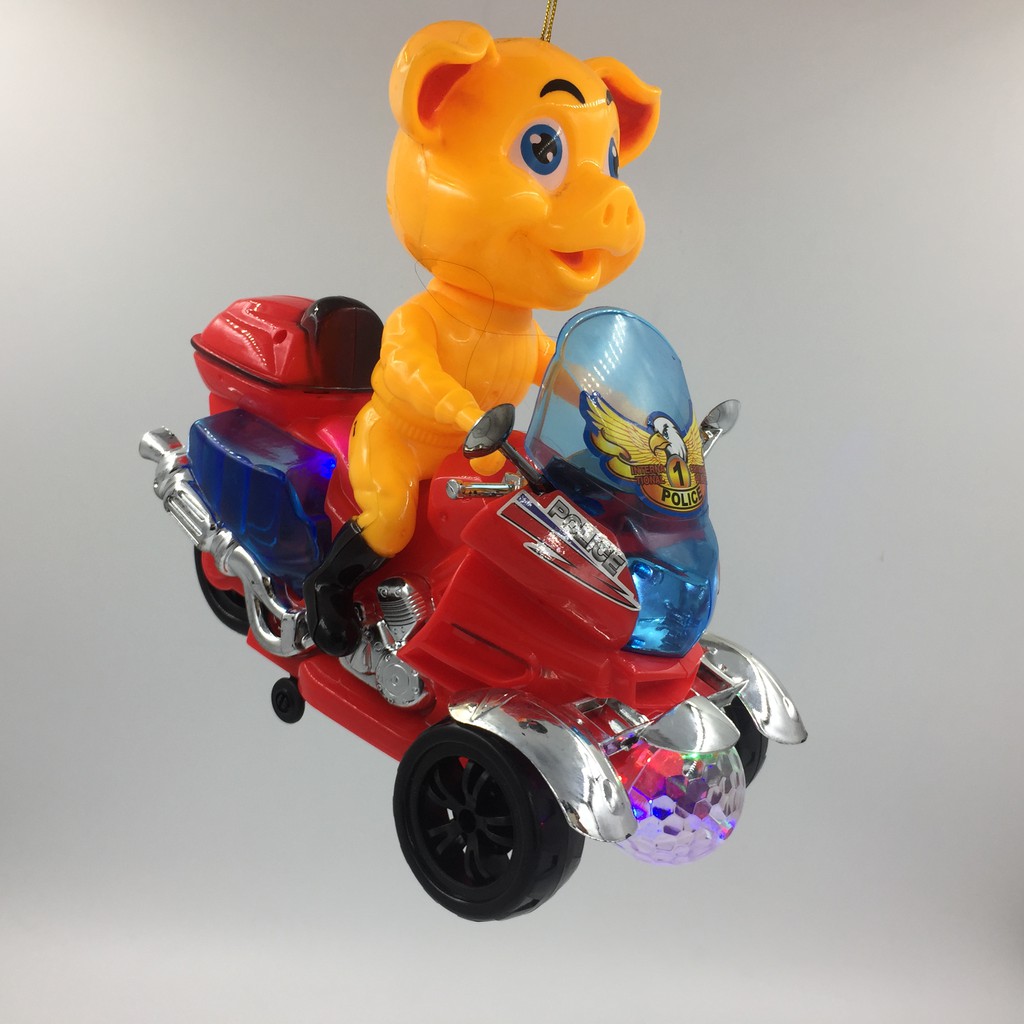 Lồng đèn heo lái moto