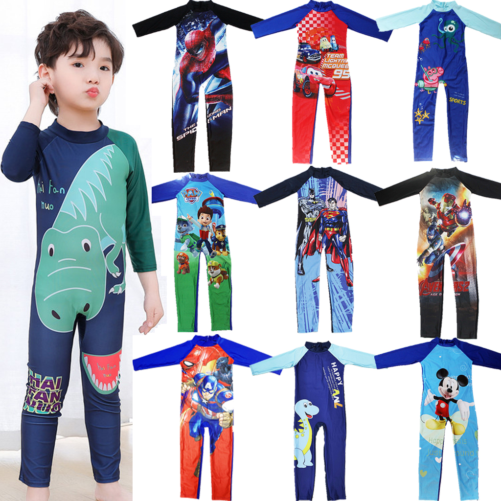 Bộ Đồ Bơi Liền Thân Tay Dài In Hoạt Hình Paw Patrol Dễ Thương Cho Bé Trai