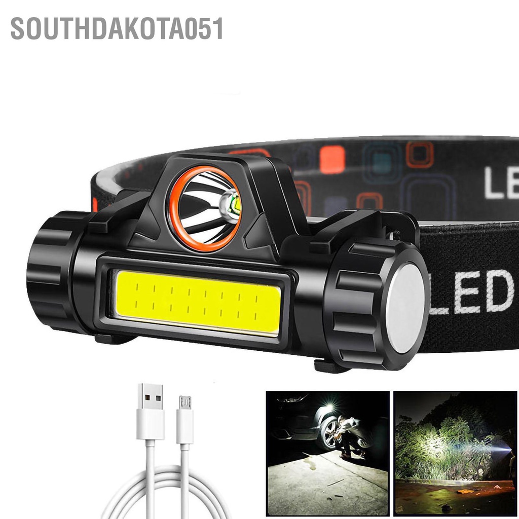 Southdakota051 Đèn pha sạc USB Đa chức năng pin nam châm mạnh mẽ LED cho câu cá cắm trại ngoài trời