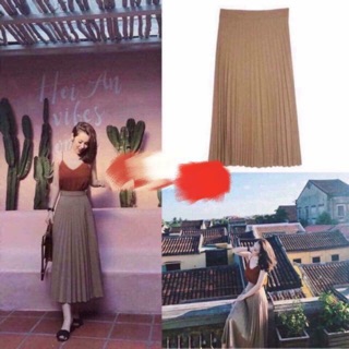 Chân váy dập ly stra