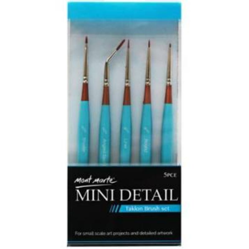 Bộ Cọ Mont Marte Mini Detail BMHS0033_BMHS0034 (Taklon Brush Set)