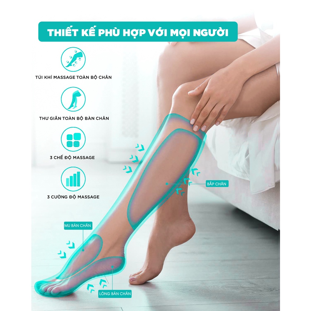 Máy Massage Chân Chuyên Sâu KINGTECH ST-502B - Hàng Chính Hãng, Xoa Bóp Bàn, Bắp Chân - Bảo Hành 12 Tháng