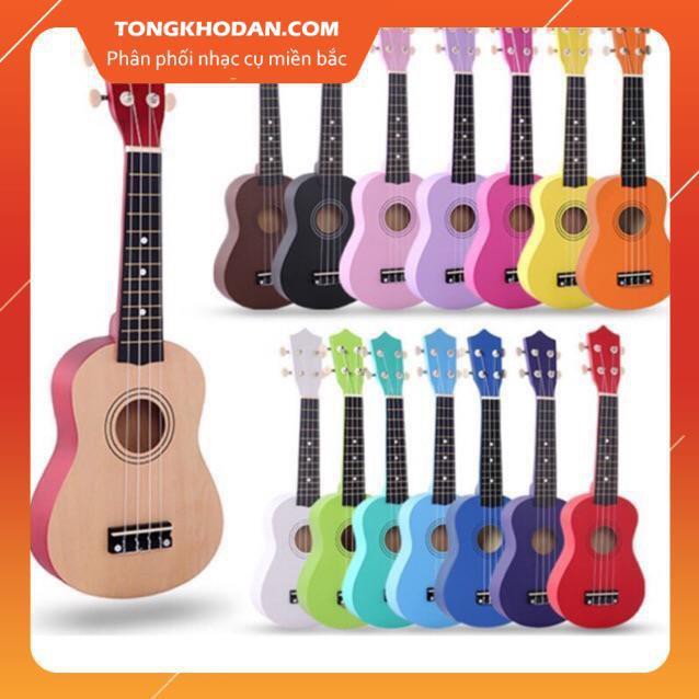 UKULELE SOPRANO 21’ GỖ MÀU
