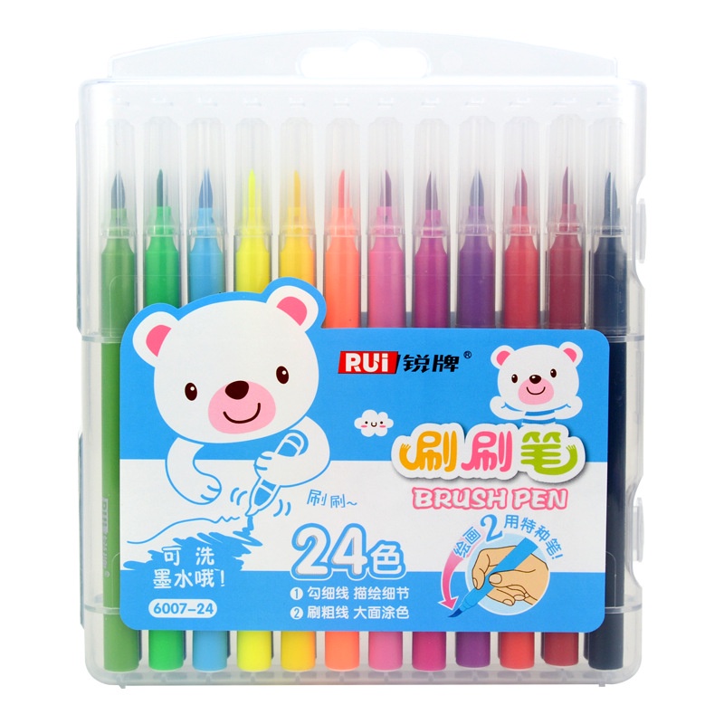 Hộp bút lông màu RUi 6007-12/ 18/ 24 màu