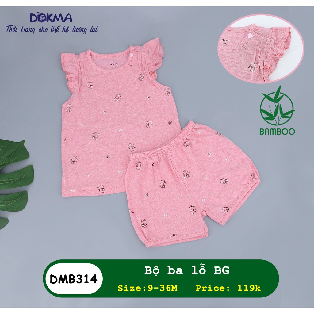 Dokma - Bộ cánh tiên BG chất Bamboo sợi tre 9-36M ( DMB314)