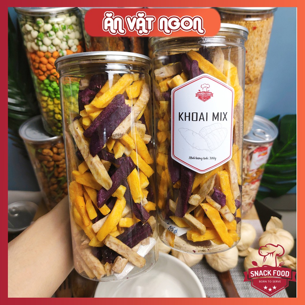 Khoai sấy giòn THẬP CẨM, KHÔNG ĐƯỜNG, Đồ ăn vặt Snack Food