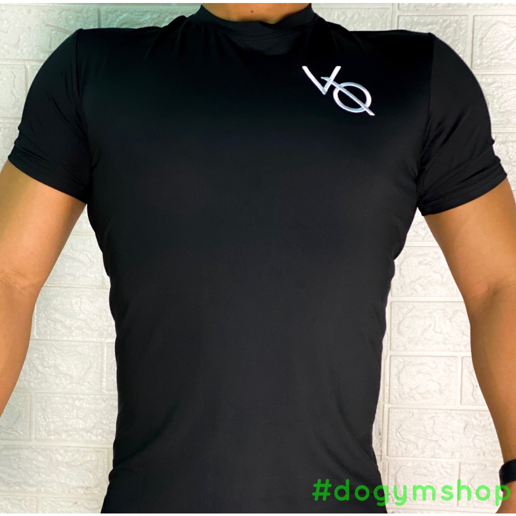Áo thể thao nam DO GYM SHOP form ôm body logo thêu, thun lạnh 4 chiều thoáng mát
