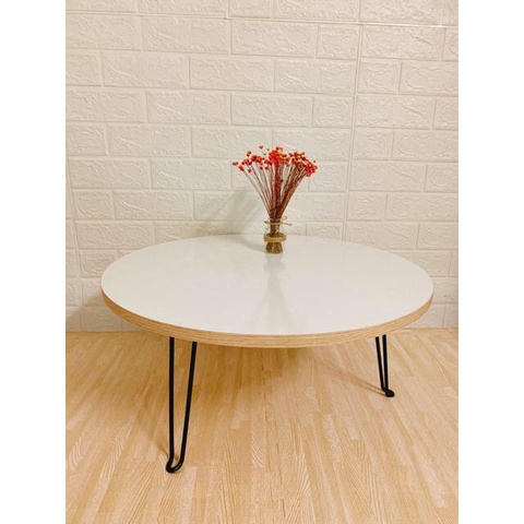 Bàn Tròn gỗ MDF 60cm Chân Xếp Gọn