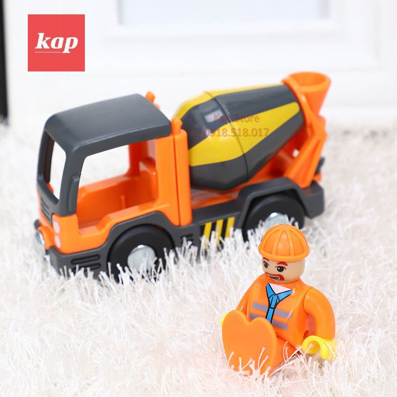 Các mẫu xe giao thông công trình nhựa - xe chơi được trên đường ray xe lửa gỗ
