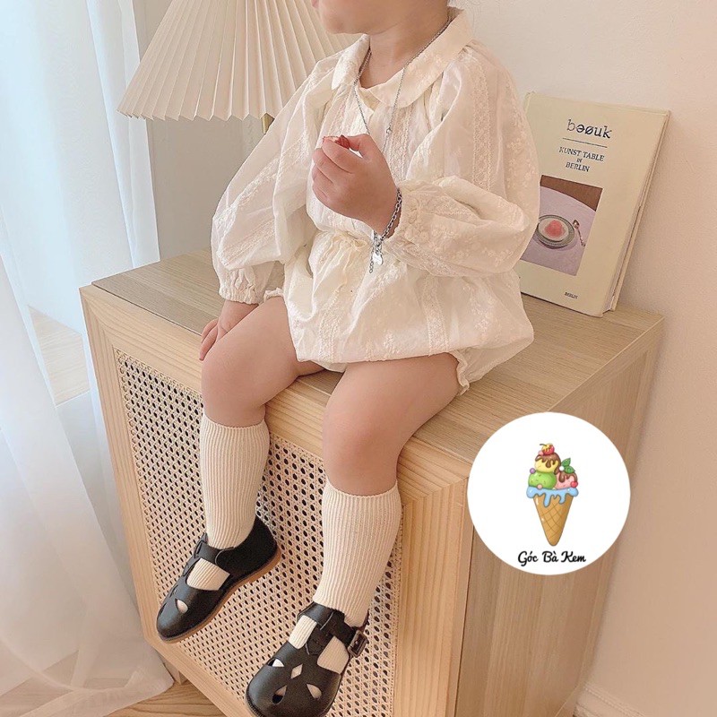 Bộ áo sơ mi quần thô baby